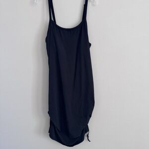 Adore Me Black Cami Slip Dress NWT Plus Size 2X Ruched Side
